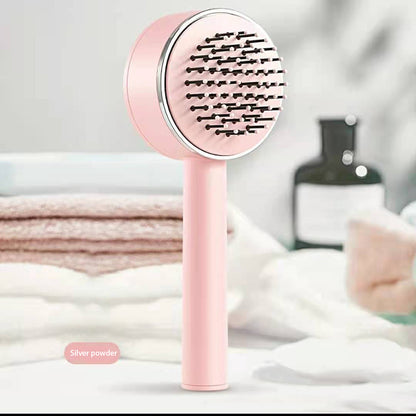 One-key Self-cleaning Hair Brush Anti-Static Airbag Massage Comb For Women Curly Hair Brush Detangling Hair Brush Airbag Massage Scalp Comb Professional Detangling One-key Self-cleaning